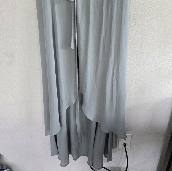 Show Me Your Mumu Maxi Dress Womens Sz M Blue Noelle Flutter Wrap Short Sleeve - Picture 4 of 11